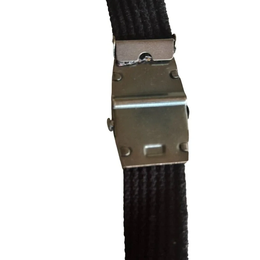 Vintage Mickey Mouse Black Canvas Belt With Metal Buckle Child Size Small